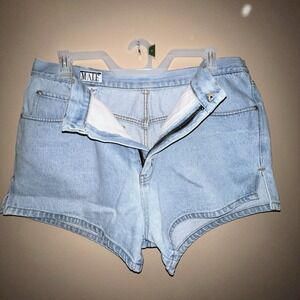 Vtg International Male Short Jean 38 Hoochy Daddy Split Side 3.5in Inseam LGBTQ